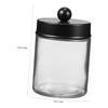Baluue Cotton Pad Container Makeup Organizer Glass Swab Holder Safe