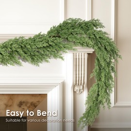 WBHome Real Touch Pinus Garland for Christmas Holiday Seasonal Outdoor/Indoor Home Decor, 6FT Long