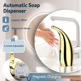 XZUO Automatic Soap Dispenser, 10oz/300ml for Bathroom & Kitchen