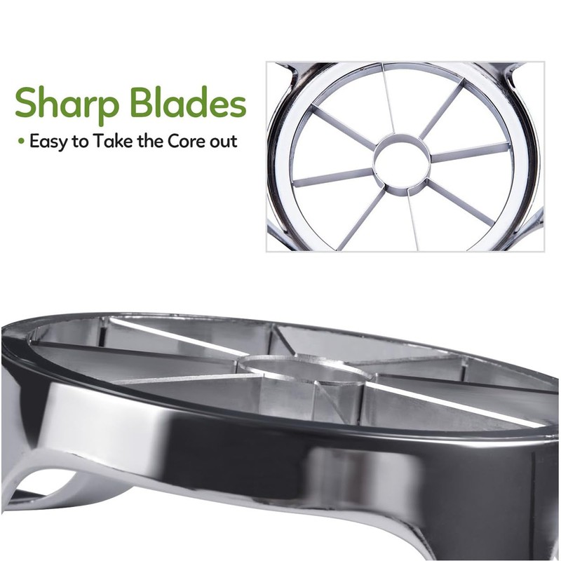 Roysmart Apple Slicer, Stainless Steel, 8 Blades, Apple Slicer for