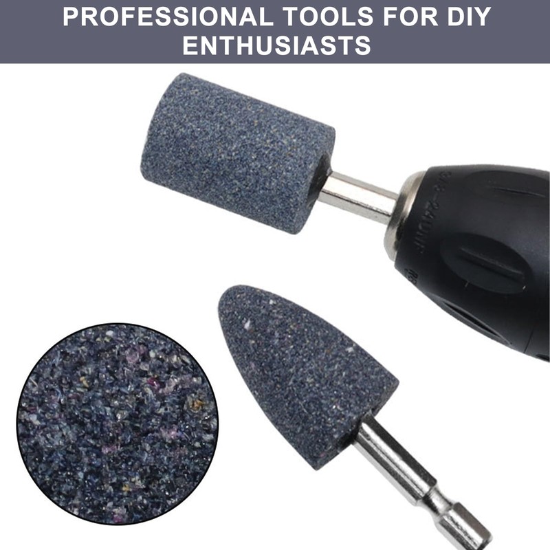 2PCS Grinding Wheel Drill Attachments - Hex Shank Corundum Bits