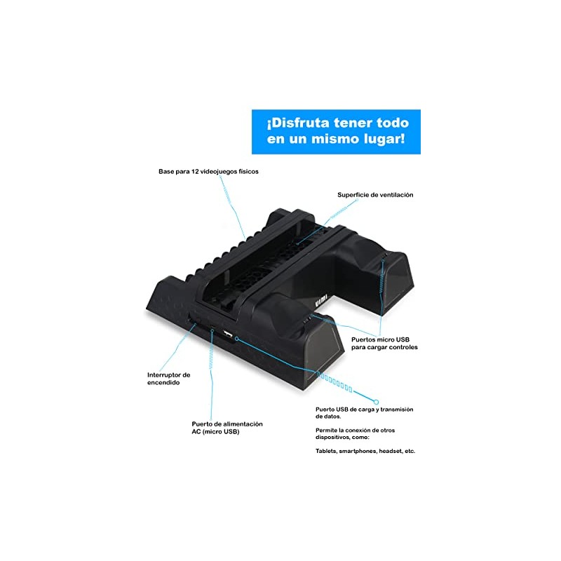 Vimi Base Enfriadora P4 Normal Pro Slim Carga Controles