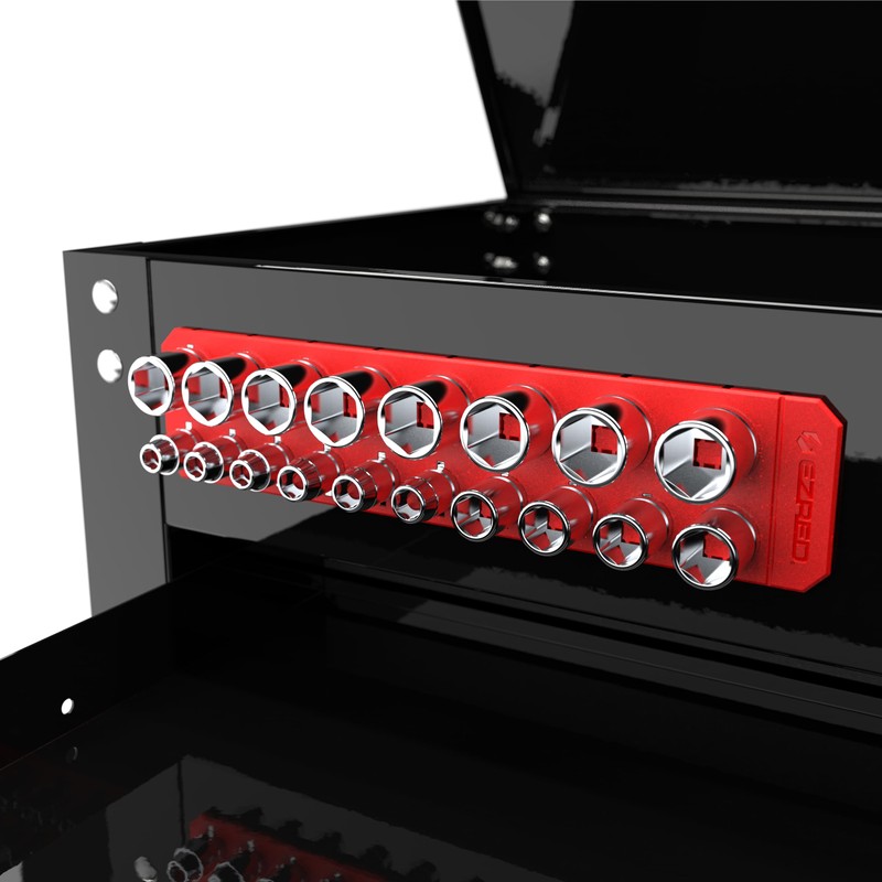 3/8" Magnetic Flexible Socket Holder Holds 18 Sockets Ultra-Flexible Non-Marring