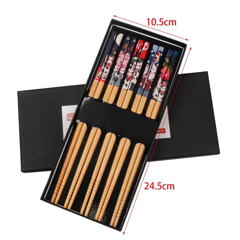 Chopsticks, 5 Pairs Chopsticks, Japanese Chopsticks, Sushi Sticks, Bamboo Chopsticks,