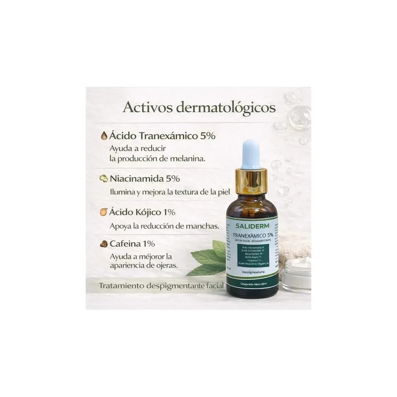 Suero Antimanchas Vegano 30ml Saliderm 5% Ácido Tranexámico