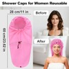 Elebox Gorro Ducha Extragrande Trenzas Cabello Rizado Rastas Gorros Largos
