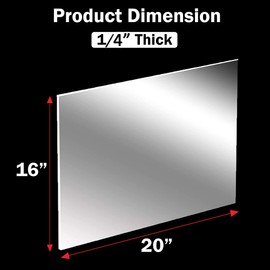 CALPALMY CALPALMY (2 Pack) 1/4" Thick Clear Acrylic Sheets - 16 x 20 Pre-Cut Plexiglass Sheets for Craft Projects, Signs, Display Cases, Sneeze Guard, and More - Cut with Engraver, Power Saw or Hand Tools