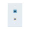 Coax Ethernet Wall Plate Female to Female - Ethernet and