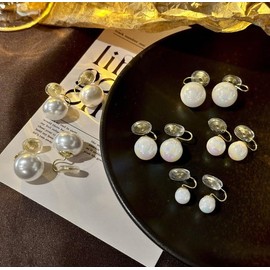 ZENCHEER Pearl Clip on Earrings for Women 8/10/12/14mm - 14K Gold Plated Pearl Drop Stud Earrings Non Pierced Ear Clips Jewelry for Wedding Bridal Gifts (12mm)