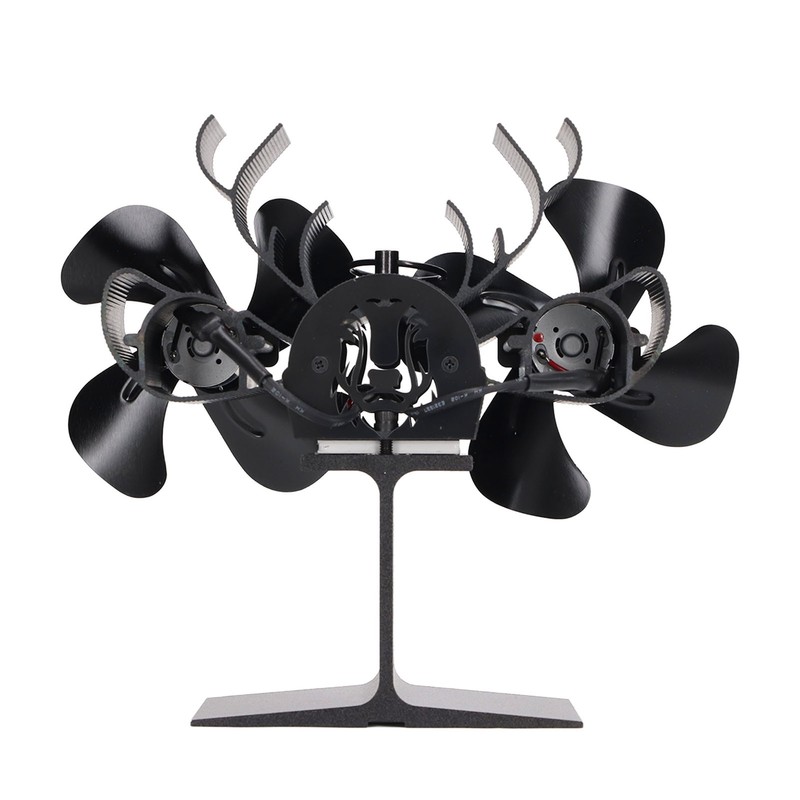 Wood Stove Fan Heat Powered 8 Blades Stove Fan Self