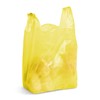 APQ Supply Yellow T-Shirt Bags, 12 x 6 x 22