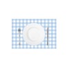 Baby Blue Gingham Paper Placemats - Set of 24 Disposable