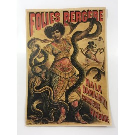 Vintage Freakshow Poster Sideshow Circus Fair Carnival SNAKE LADY Print