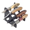 Black Knife Display Stand Rack Holder Organizer For 4 Fixed
