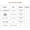 M6 Awning Mounting Set, 304 Stainless Steel, Awning Tensioner Accessories,