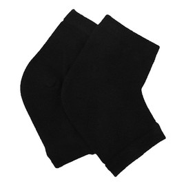 2 Pairs Moisturizing Heel Socks for Dry Cracked Heel Toeless Gel Socks Foot Care Hydration and Repair (Black, 2 Pairs)