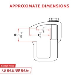AA-Racks P-AC-02 Clamp for Truck Cap, Camper Shell, Topper for a Short Bed Pickup Truck (Set of 4),Black