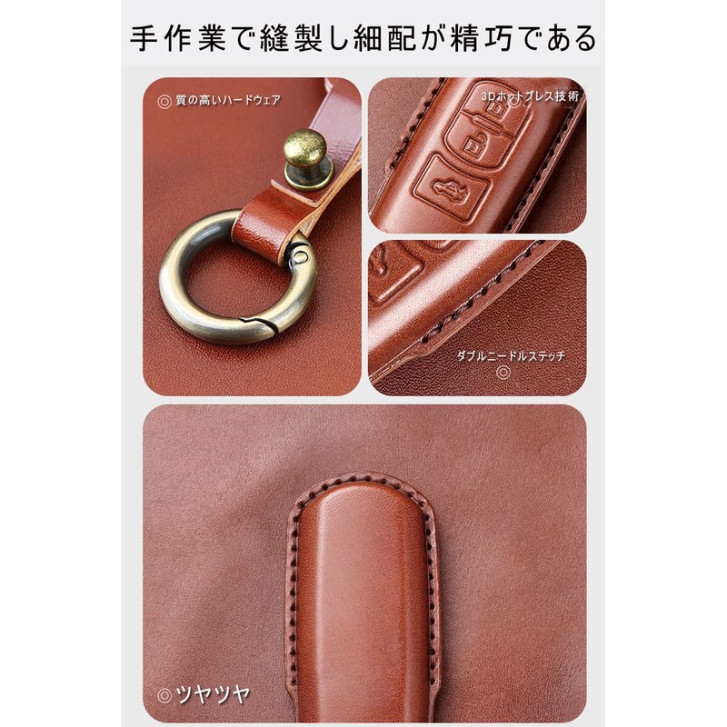 LETINGFAR Key Case for Mazda, Smart Key Case, Key Cover,