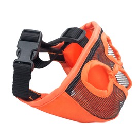 Short Snout Dog Muzzle- Adjustable Bulldog Muzzle Breathable Mesh Dog Mask for Biting Chewing Barking Training Licking and Grooming (S(9"-12"), Orange)