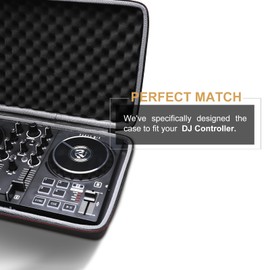 LTGEM - Funda de almacenamiento EVA para Numark Party Mix II o Numark Party Mix - driver DJ o instrumentos nativos Maschine Mikro Mk3 driver de batería (exterior negro + gris interior)