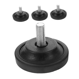 Operitacx 4pcs Adjustable Rubber Furniture Levelers with Skid Treadmill Foot Pads for Noise Reduction and Floor Protection Stable Support for Sofas Tables Chairs and Fitness Equipment