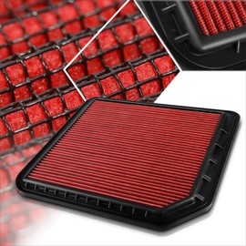 Red Reusable&Washable High Flow Drop-in Air Filter Compatible with Infiniti 11-16 QX56 QX80 /2017 Nissan Armada