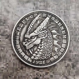 1921 Dragon Coin Retro HOBO Art Coin Souvenir Morgan Coin Replica