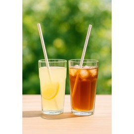 100 Stück Papier-Trinkhalme – 20 cm x 6 mm – biologisch abbaubar und kompostierbar, Einweg-Trinkhalme, umweltfreundlich – Trinkhalme für kalte und warme Getränke – ideal für Partys, Bars