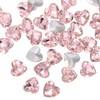 sourcing map 80Pcs Heart Rhinestones, 10mm Pointed Back Heart Glass