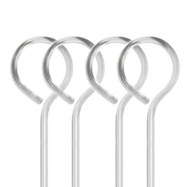 A&F Rod Décor - 1/2" Heavy Duty Smooth Handicap Drapery Baton Curtain Wands with Metal Snap (Set of 4) - 72 inch