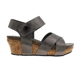 Pierre Dumas Womens Chantal-4 Wedge Sandal (8.5, Pewter)