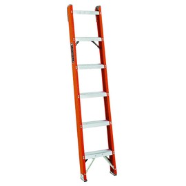 Louisville Ladder FH1006 300-Pound Duty Rating Fiberglass Shelf Ladder, 6-Foot