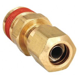 Parker Hannifin VS68NTA-4-4 Brass Air Brake-NTA Male Connector Fitting, 1/4" Compression Tube x 1/4" Male Thread