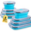 Annaklin 8 Pack Collapsible Food Storage Containers with Lids, Silicone