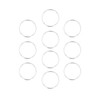 Pack of 10/925 Solid Sterling Silver Plain nose rings Size