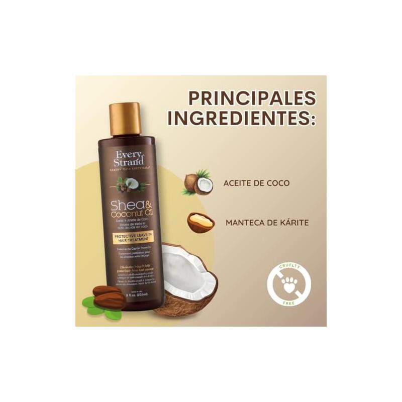Every Strand Tratamiento Capilar sin Enjuague con Karité y Aceite