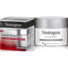 Neutrogena Cellular Boost Night Cream with Vitamin C and Hexinol Collagen Boosting, Pack of 1 (1 x 50 ml)
