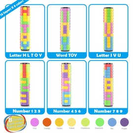 R.Y.TOYS Rotate and Slide Puzzle-Design Patent,Fidget Toys(Restore/Create)-8 Colors,15 Layers-Detach Piece for Quick Play,Brain Teaser,Sensory Toys,Stocking Stuffers,Easter Basket Stuffer Essentials