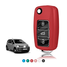 TOOMUME Key Case TPU Glossy Transparent Car Key Cover Fits VW Volkswagen Golf 4/5/6 Multivan T5 Polo Up Caddy Beetle Sharan Jetta Bora Seat Ibiza Skoda Fabia