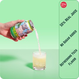 Demon Slayer Yuzu Sparkling Water – 11.16 fl oz (330 ml) Cans – Inosuke Hashibira Collectible Anime Design (6-Pack)