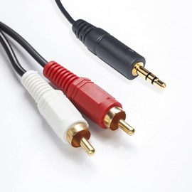 Pipestation RCA to 3.5mm Aux Cable - 1.5m | Phono to 3.5mm Jack Adapter Lead | RCA Cable to Audio Jack | Headphone Jack Adaptor RCA Cables Gold-Plated Aux Audio Splitter | Hi-Fi Amplifier Speaker