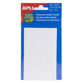 APLI 2556 - White Labels Double Front (31 x 100) 5 Sheets