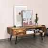 Giantex Coffee Table Mid-Century Modern TV Table W/ 1 Drawer