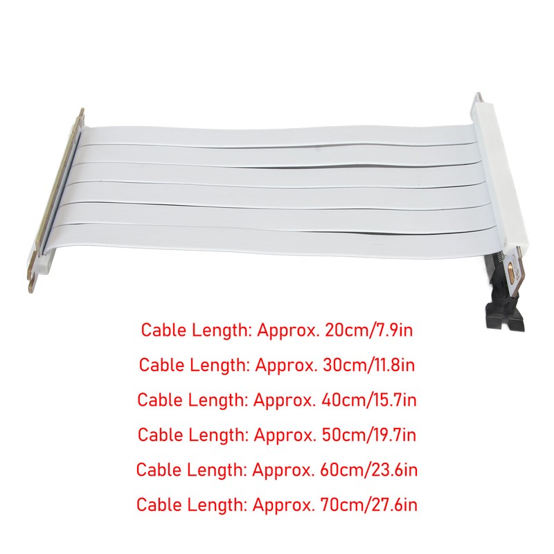 PCIE 3.0 X16 Riser Cable 180 Degree High Speed Flexible