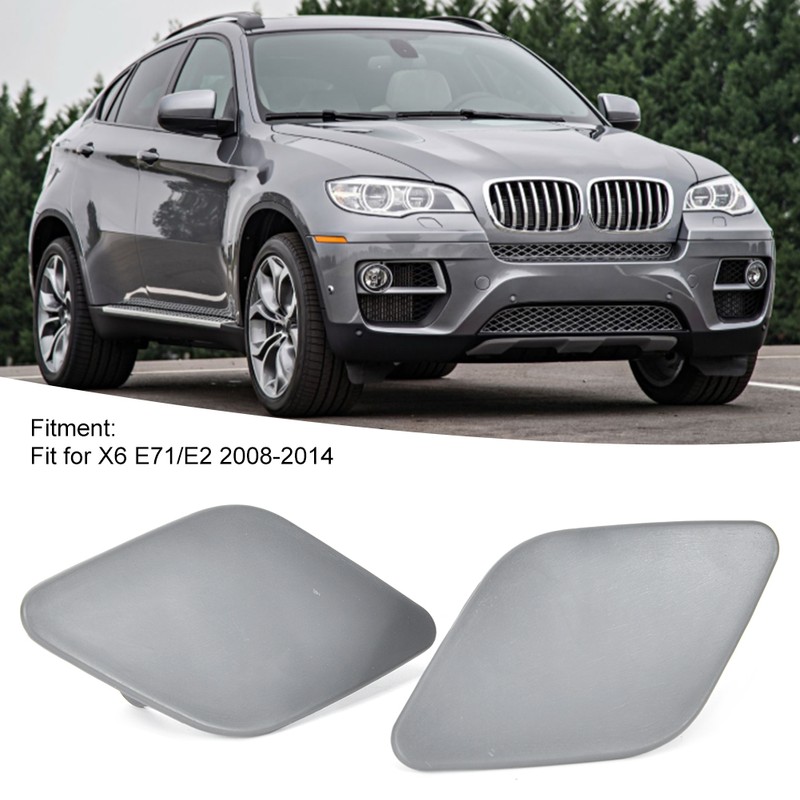 2pcs Left Right Headlight Washer Cover Cap 51657052427 Fits for