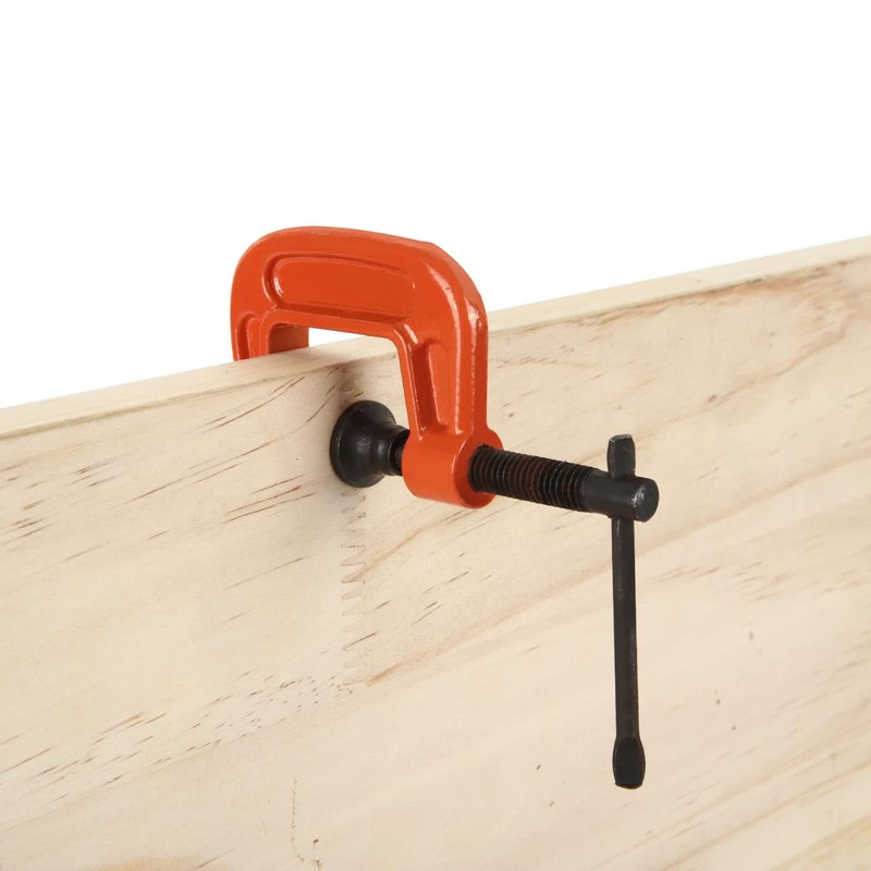 Abuff 1 Inch C-Clamp Set, 12-Pack Iron C Clamp Heavy