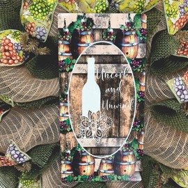 What A Mesh by Diana Uncork And Unwind Handmade Deco Mesh Burlap Wine Wreath