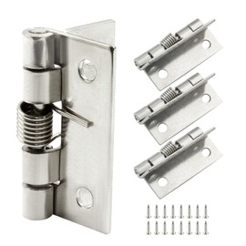 Hitefu 4PCS Spring Hinges, 1.5 Inch Small Self Opening Hinge Spring Loaded Hinges, 304 Stainless Steel Self Closing Hinge for Door Closet Cabinet