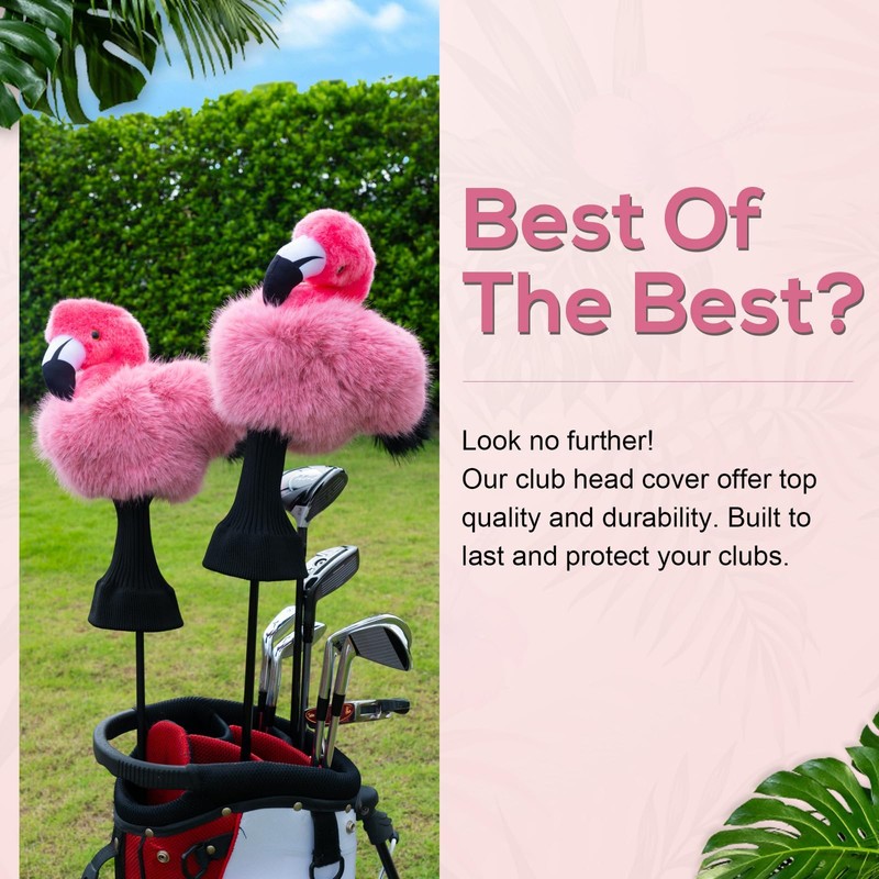 mytag Funny Golf Club Head Covers, Flamingo Animal Plush Driver