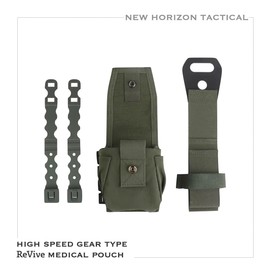 New Horizon High Speed Gear ReVive Medical Pouch Type Utility Pouch, High Speed Gear Type, Airsoft Utility Pouch, Molle Compatible (RG)